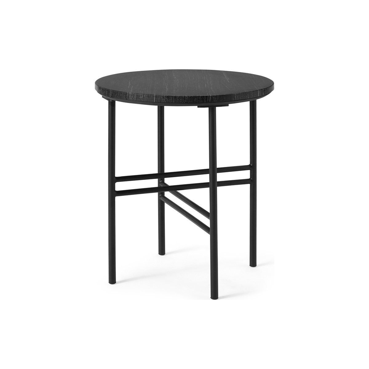 Ailish Round Side Table, Black Marble – image 1
