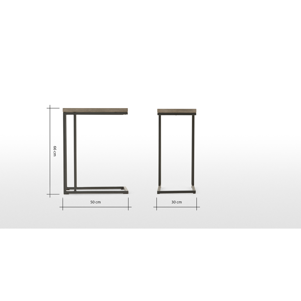 Edson Garden side table, cement and metal – image 7