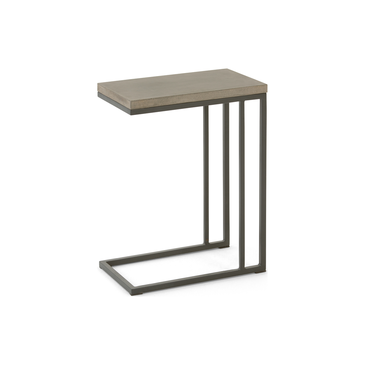 Edson Garden side table, cement and metal – image 1