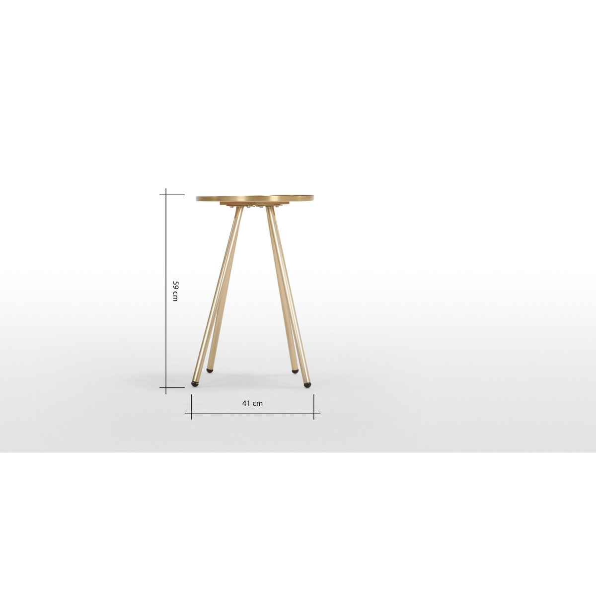Alana Bedside Table, Brushed Brass – image 8