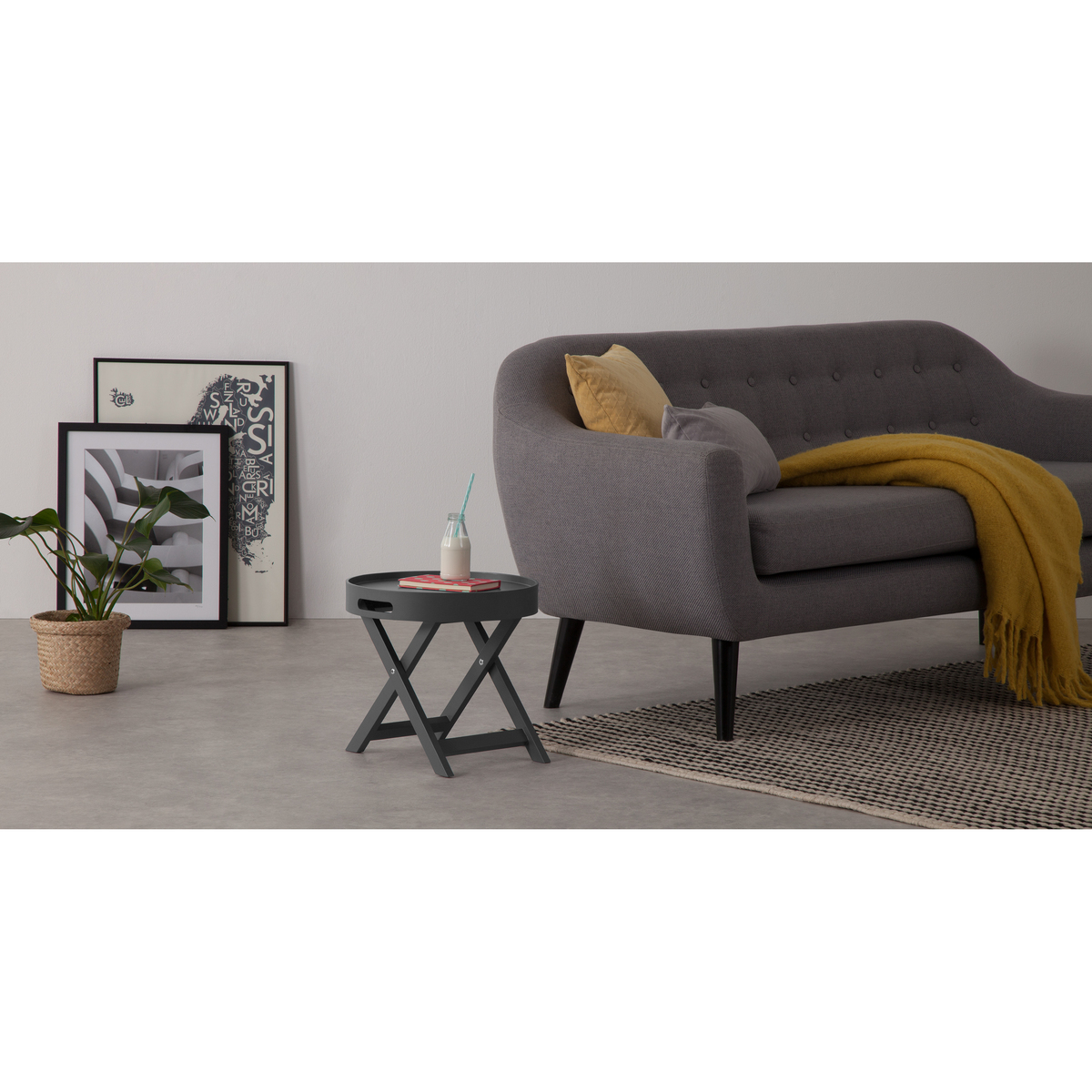 MADE Essentials Liam Side Table, Grey – image 2