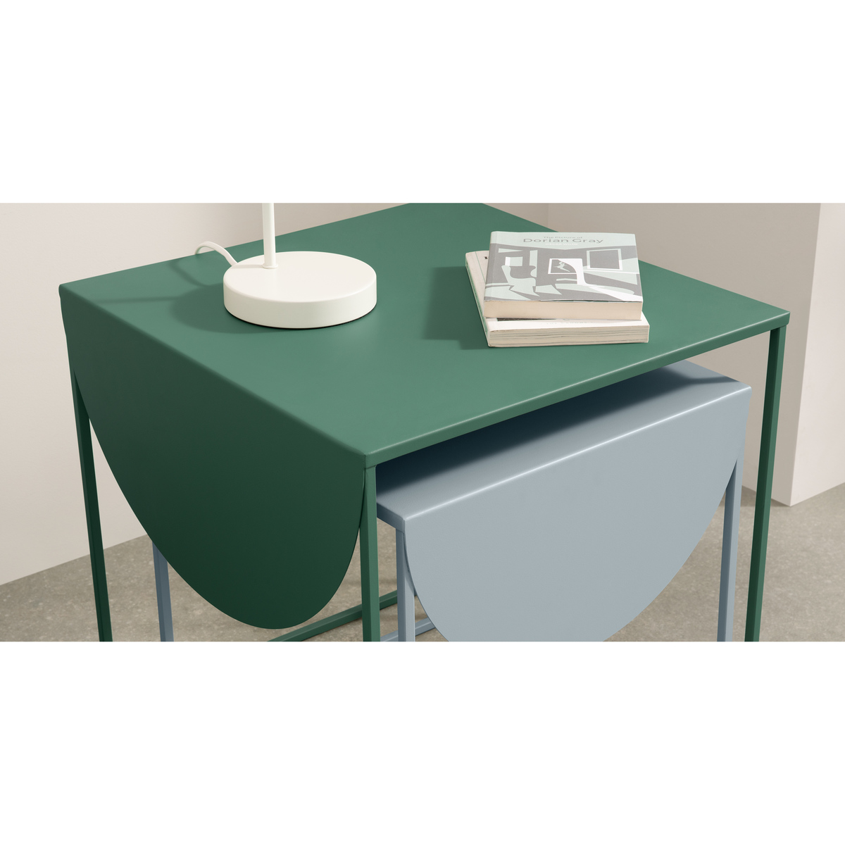 MADE Essentials Emira Nesting Side Tables, Forest Green & Grey – image 3