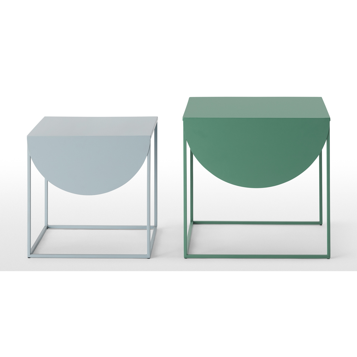 MADE Essentials Emira Nesting Side Tables, Forest Green & Grey – image 4