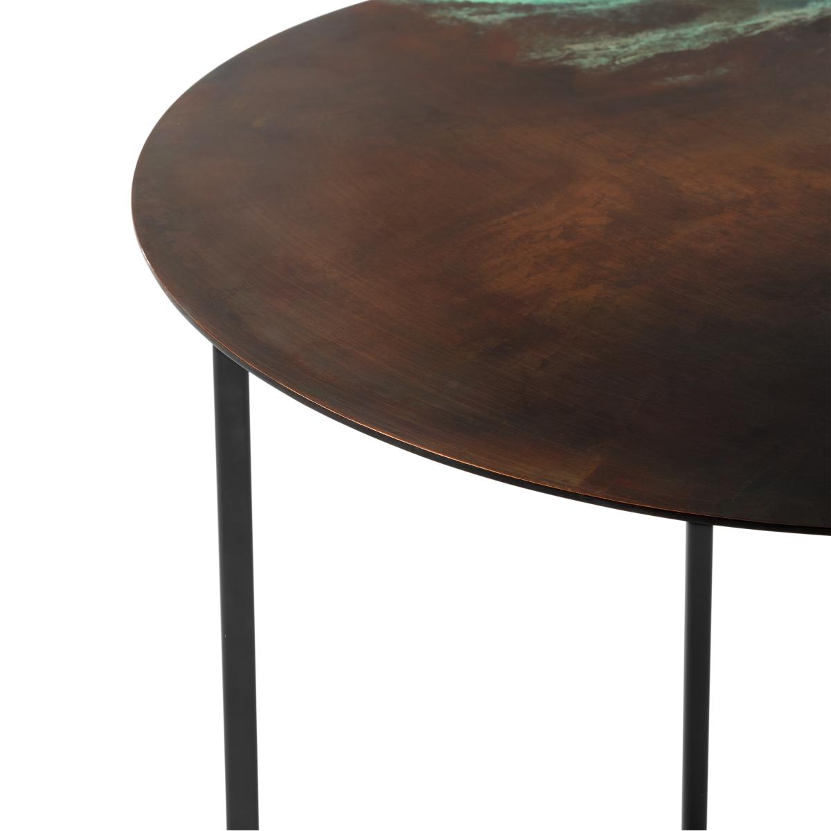 Morland Side Table, Oxidised Brass – image 11