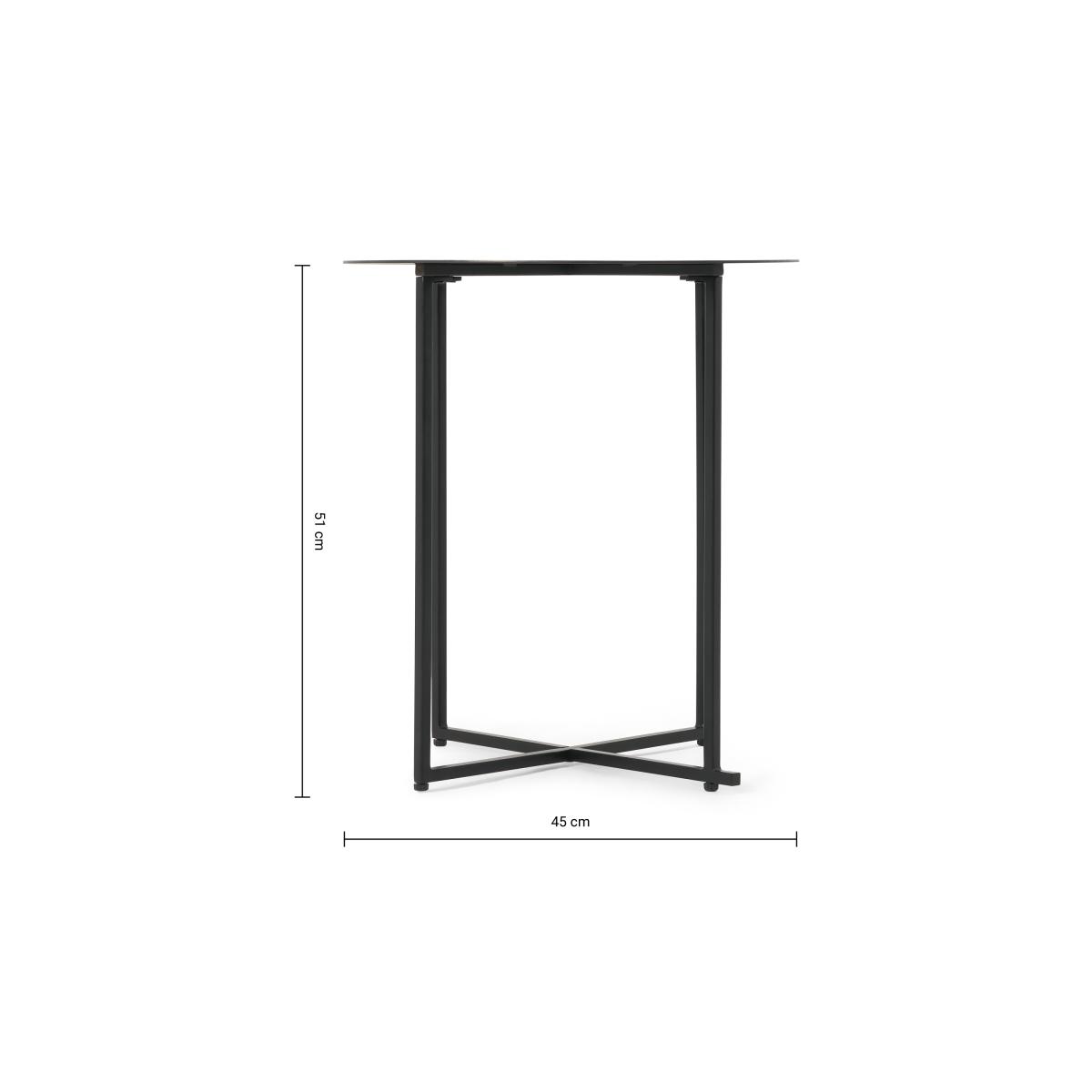 Morland Side Table, Oxidised Brass – image 13