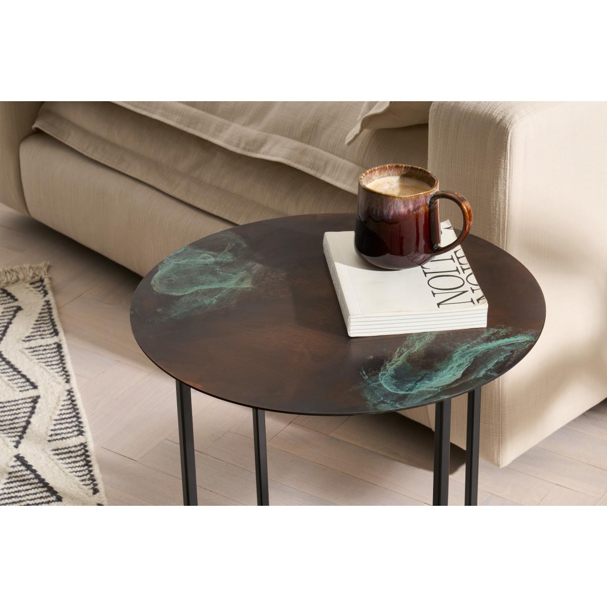 Morland Side Table, Oxidised Brass – image 5