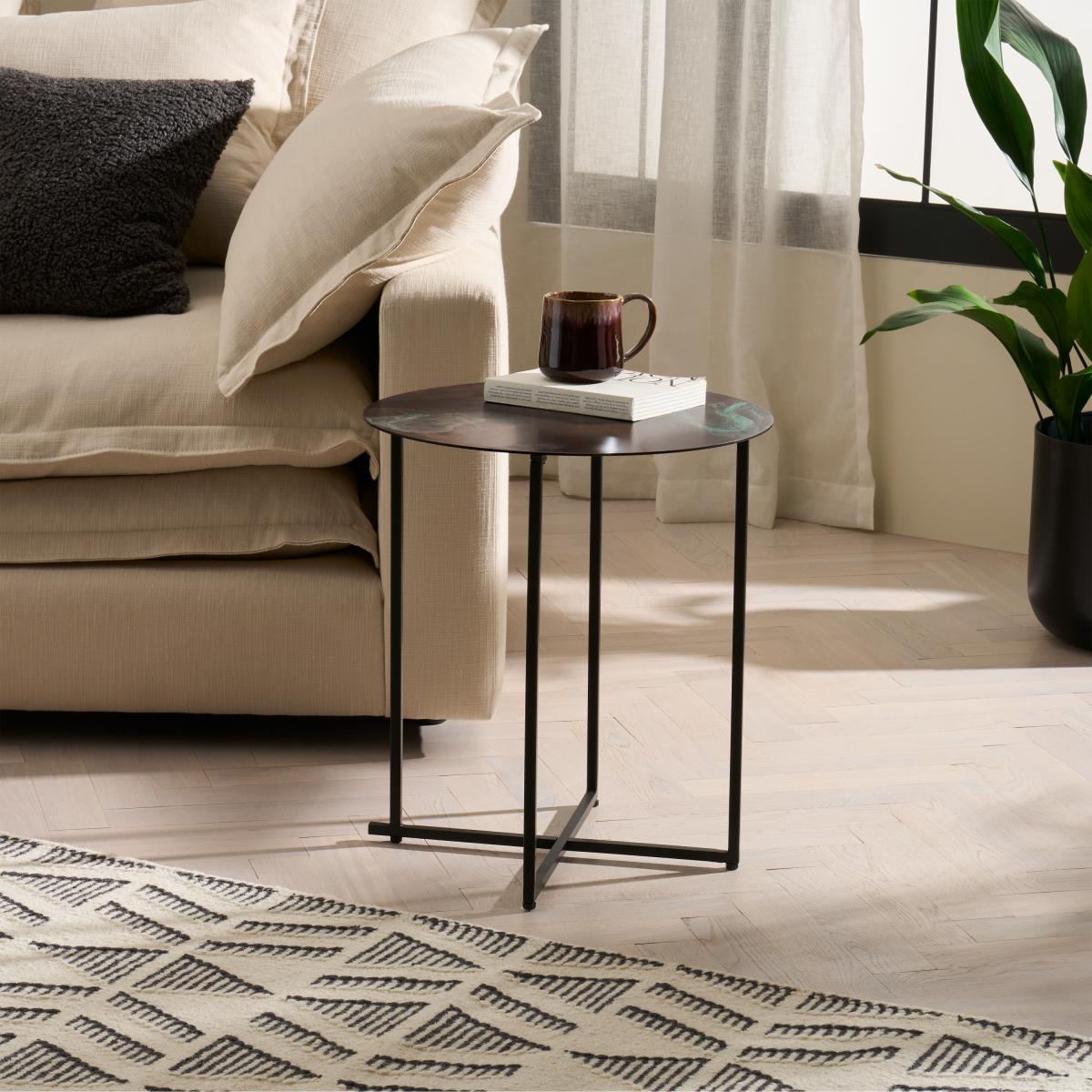 Morland Side Table, Oxidised Brass – image 9
