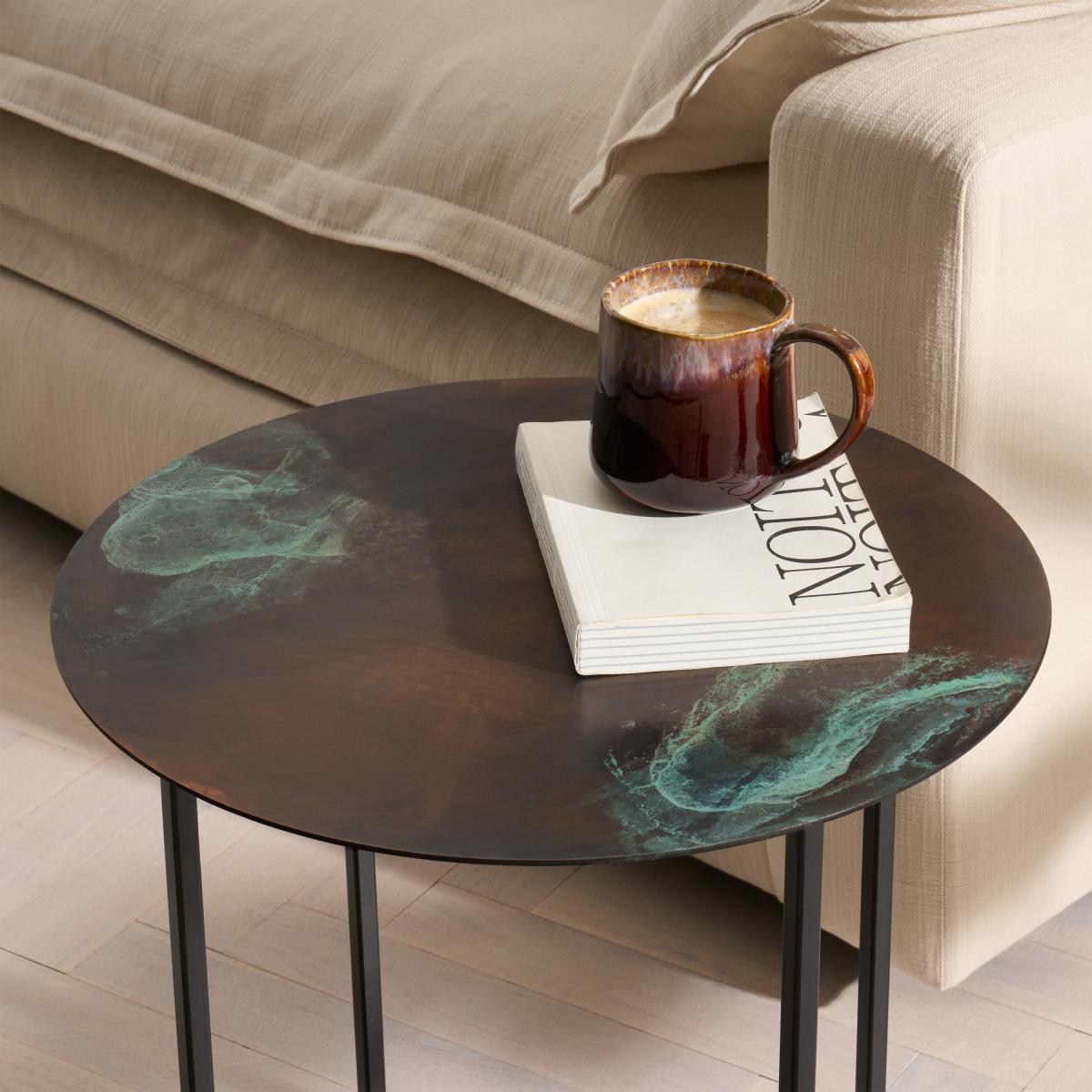 Morland Side Table, Oxidised Brass – image 10