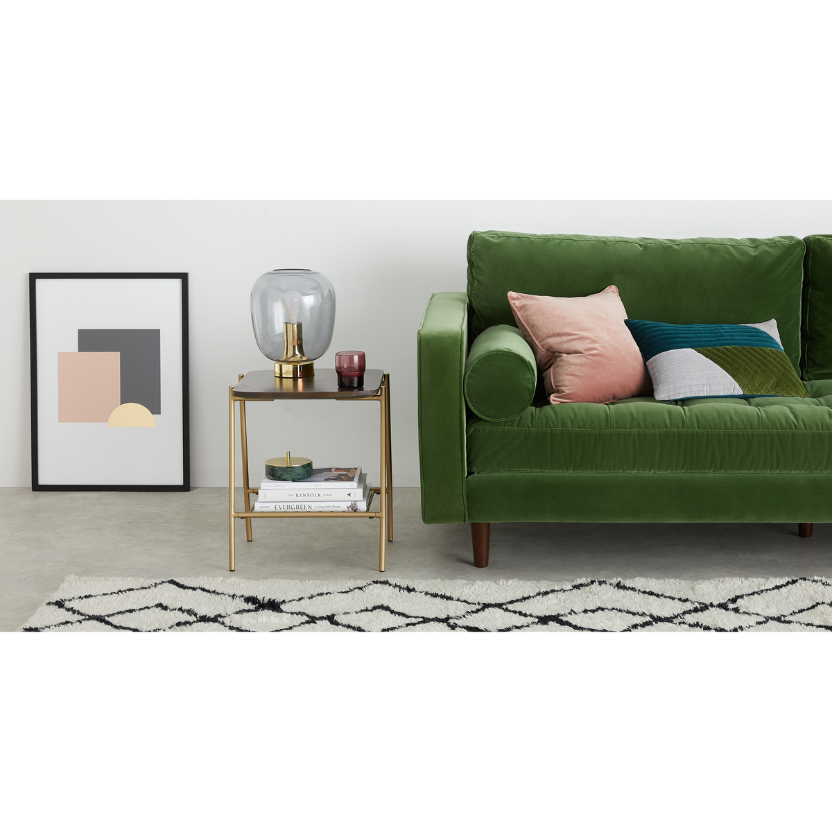 Bortolin Side Table, Mango Wood and Brass – image 3
