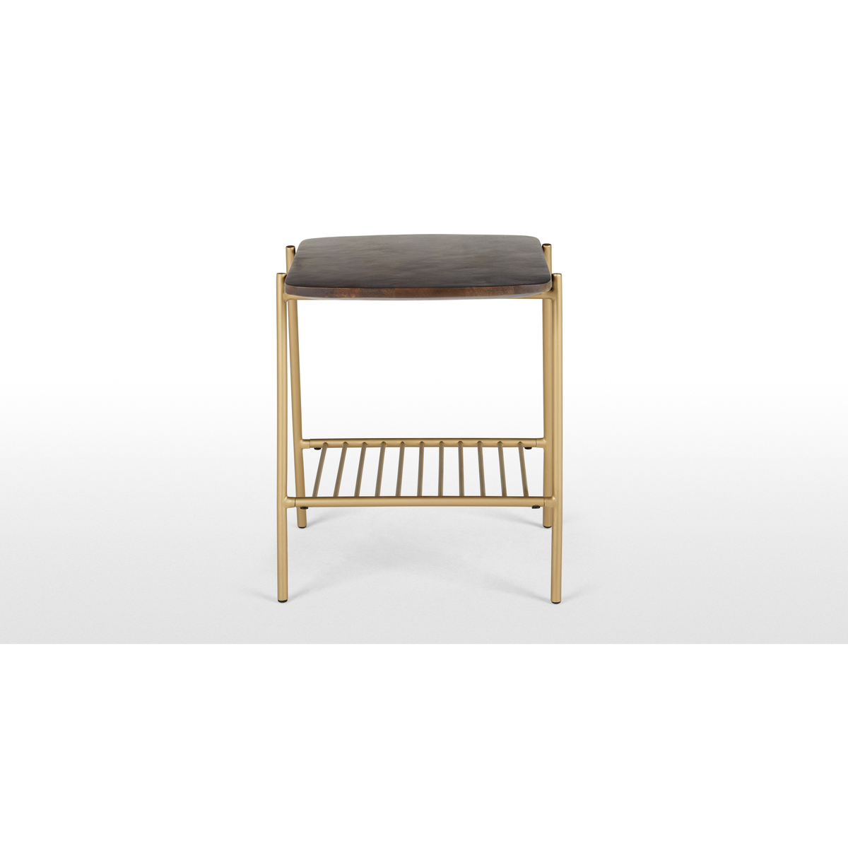 Bortolin Side Table, Mango Wood and Brass – image 5