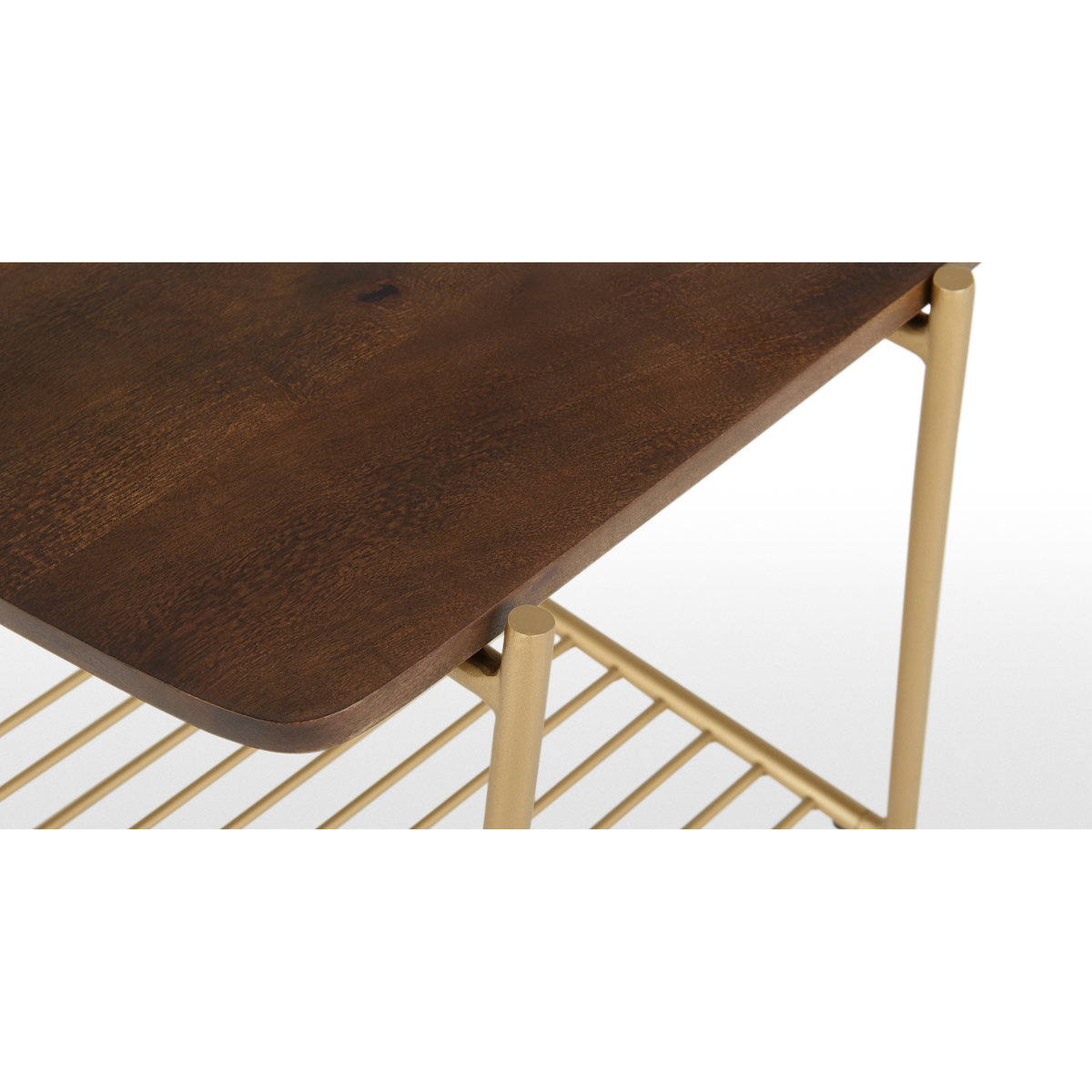 Bortolin Side Table, Mango Wood and Brass – image 6