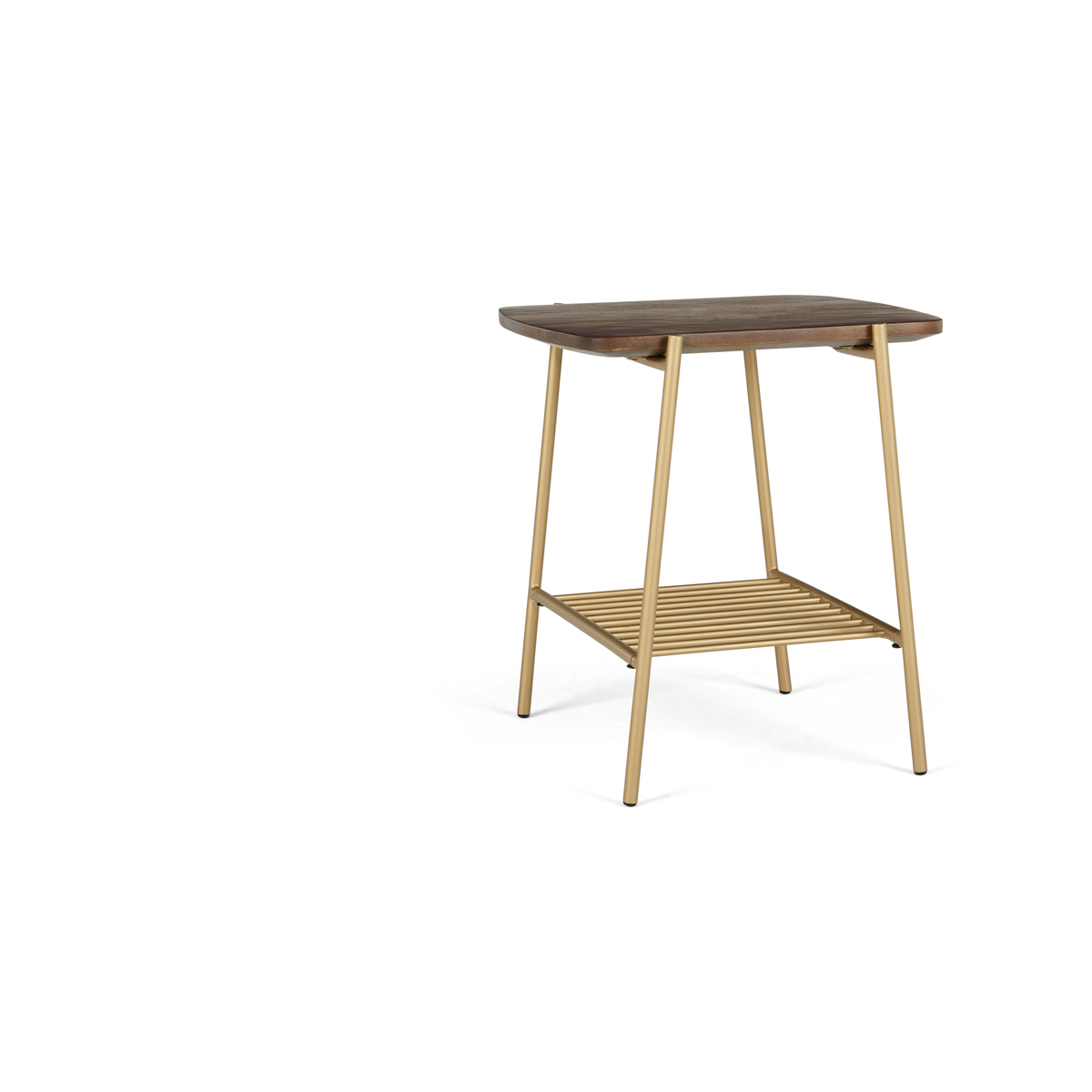 Bortolin Side Table, Mango Wood and Brass – image 9