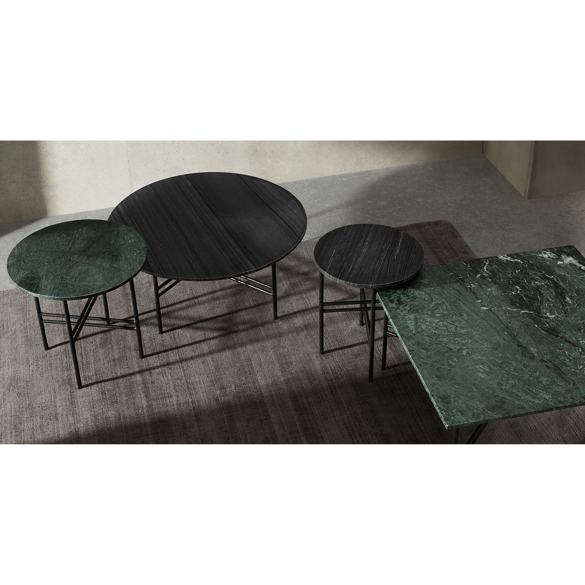 Ailish Large Round Side Table, Green Marble – image 6