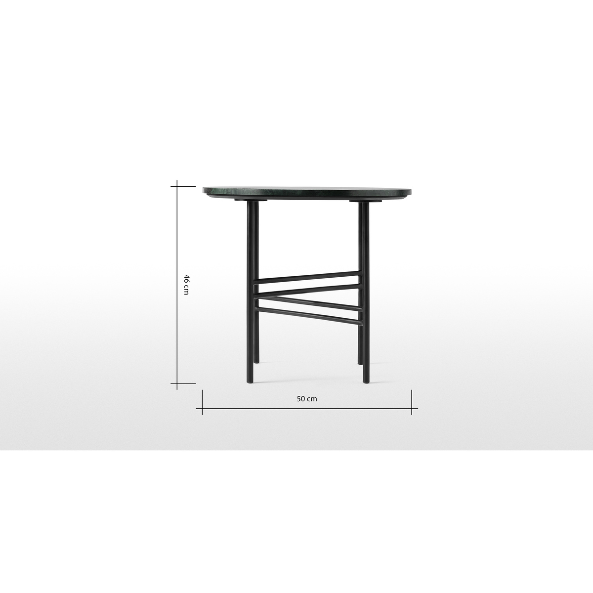 Ailish Large Round Side Table, Green Marble – image 8