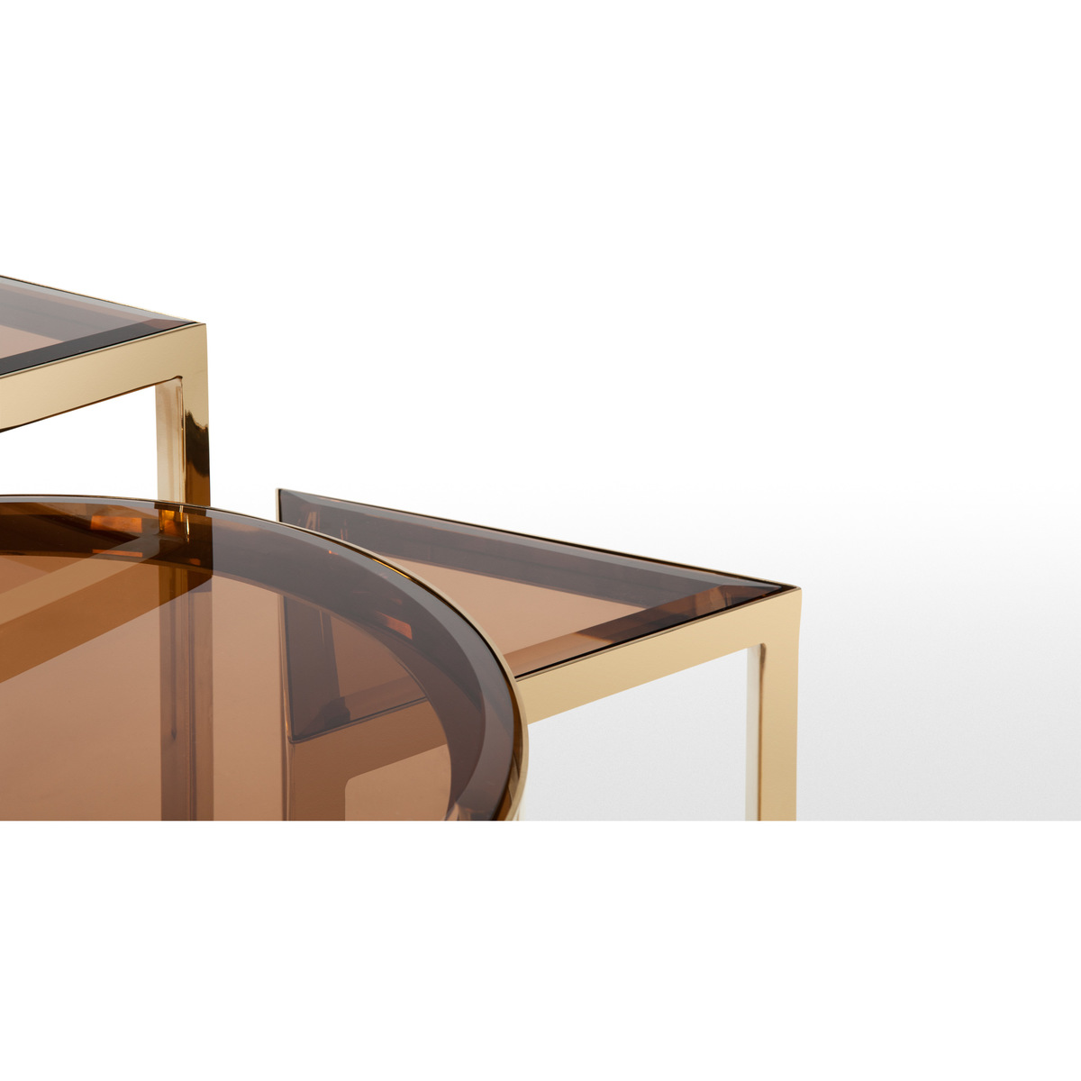 Nova Set of 3 Nesting Tables, Brass – image 3