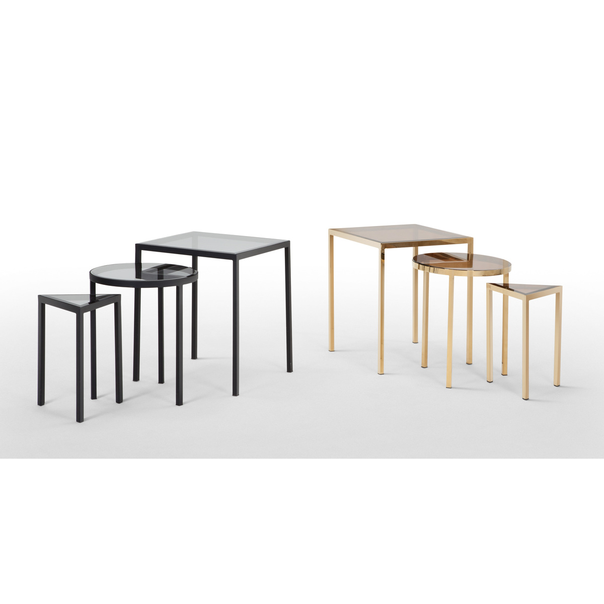 Nova Set of 3 Nesting Tables, Brass – image 5