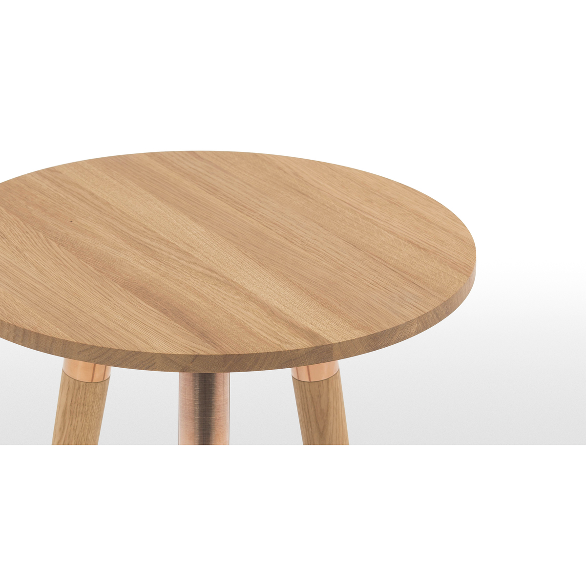 Range Side Table, Solid Oak and Copper – image 4
