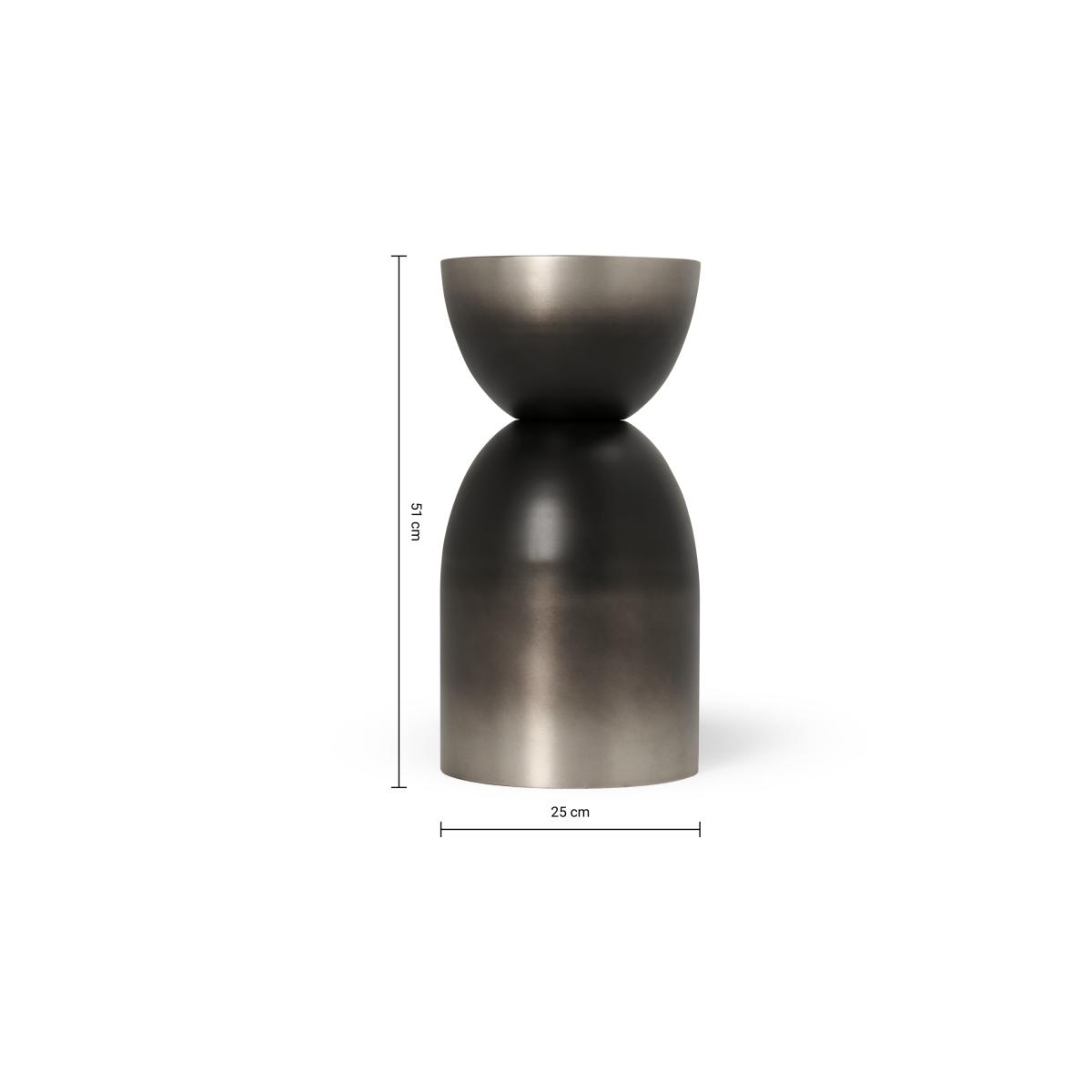 Sulta Side Table, Silver & Black Ombre – image 7