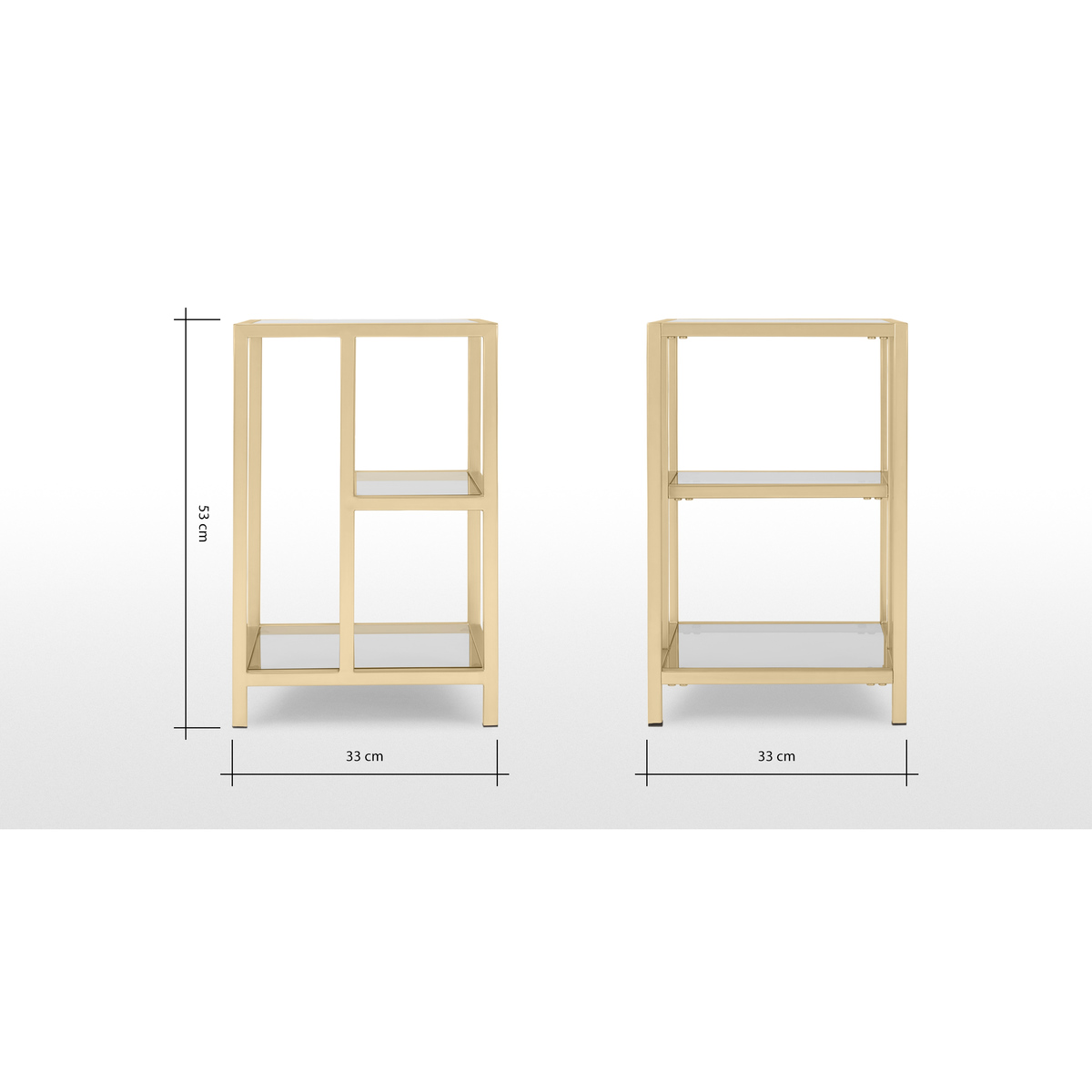 Connelly Side Table, Brass & Smoked Glass – image 5