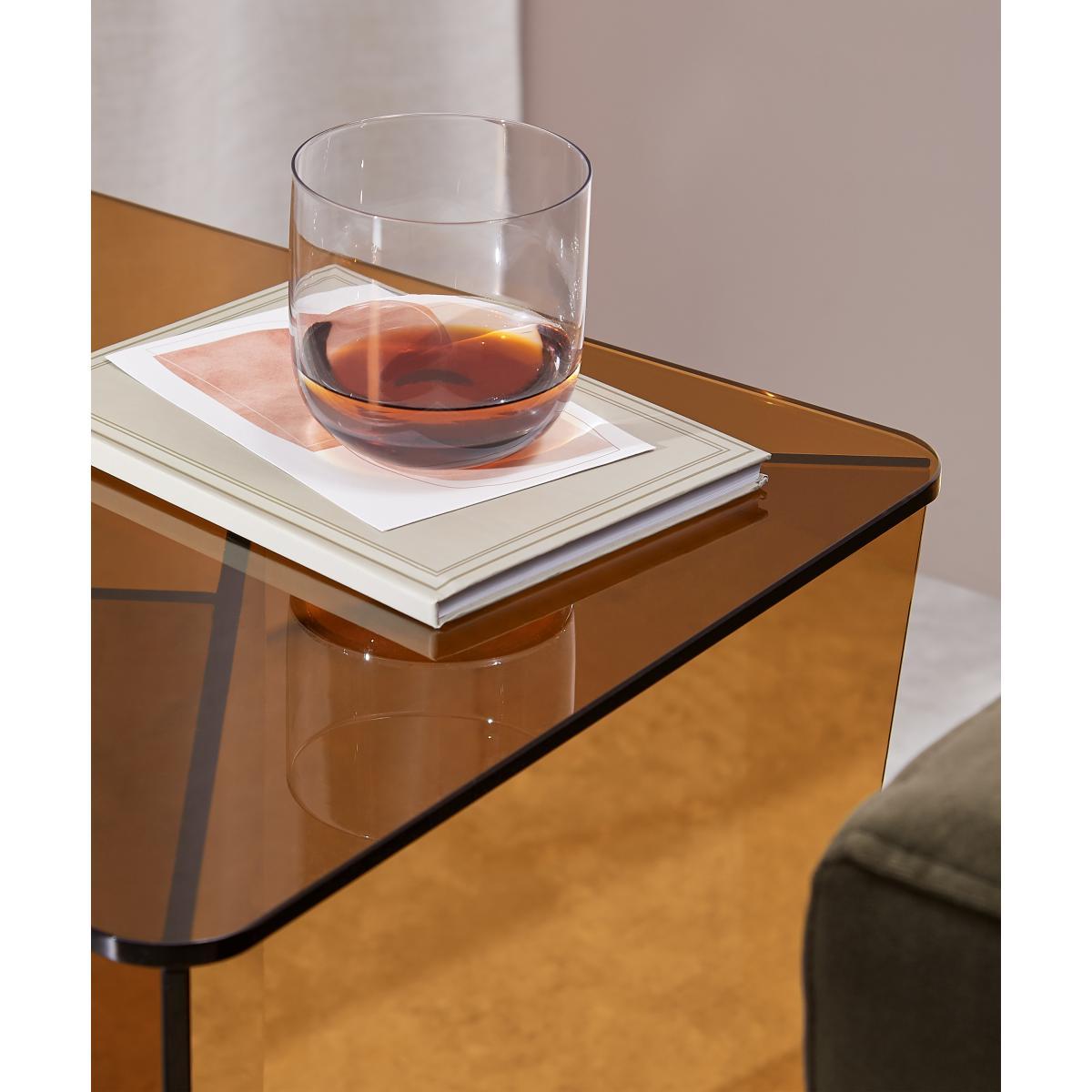 Oki Side Table, Caramel Glass – image 4