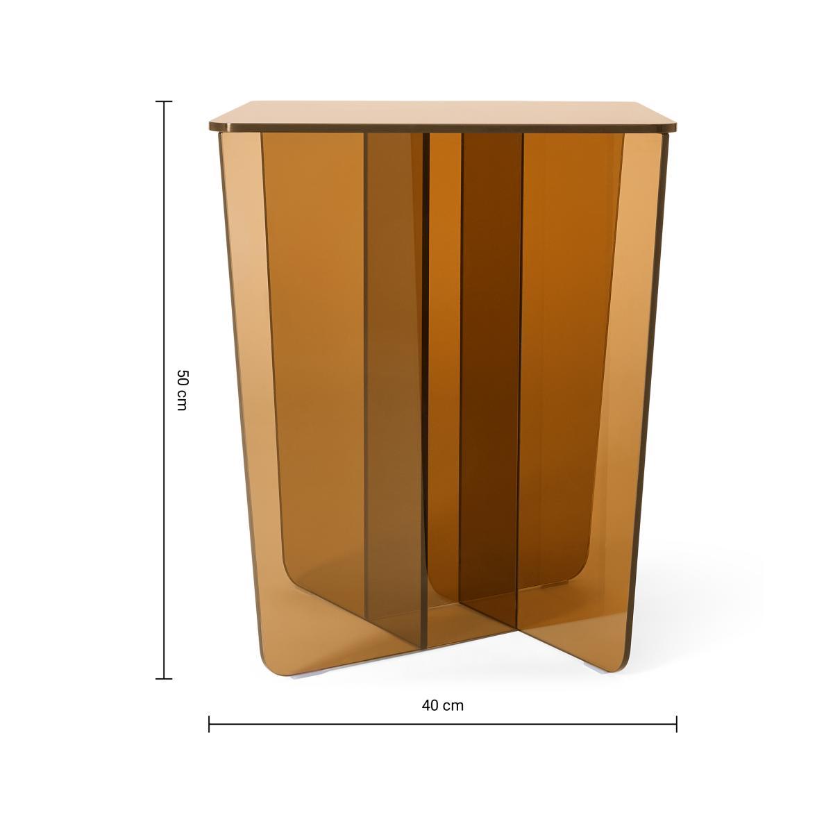 Oki Side Table, Caramel Glass – image 8