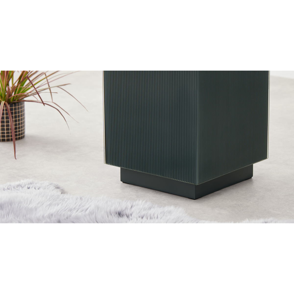 Cosmo Side Table, Grey Glass – image 4