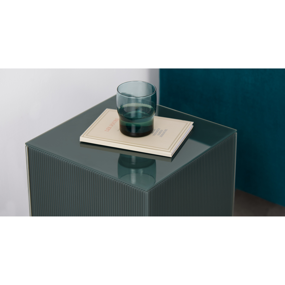 Cosmo Side Table, Grey Glass – image 5