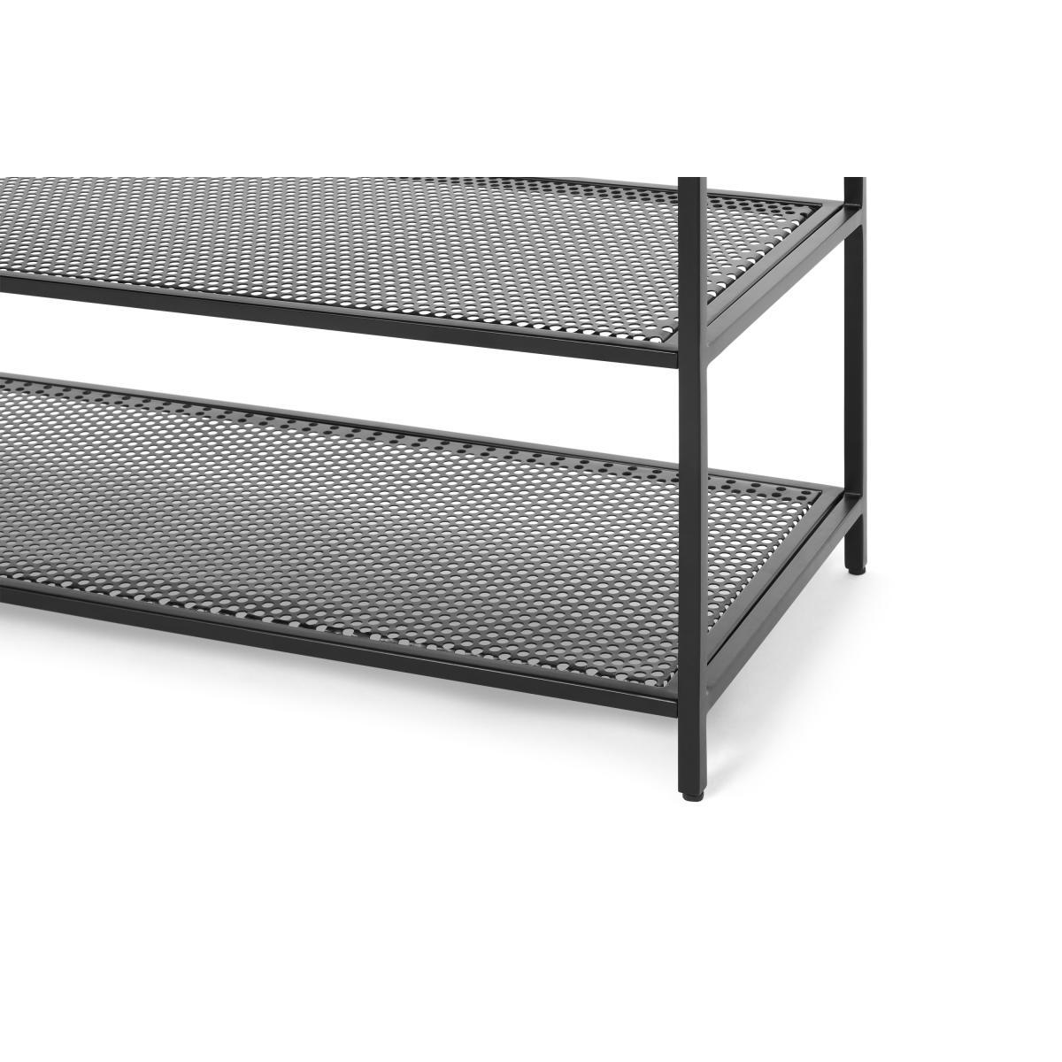 Garton Hallway Console, Charcoal Black Mango Wood & Black Metal – image 8