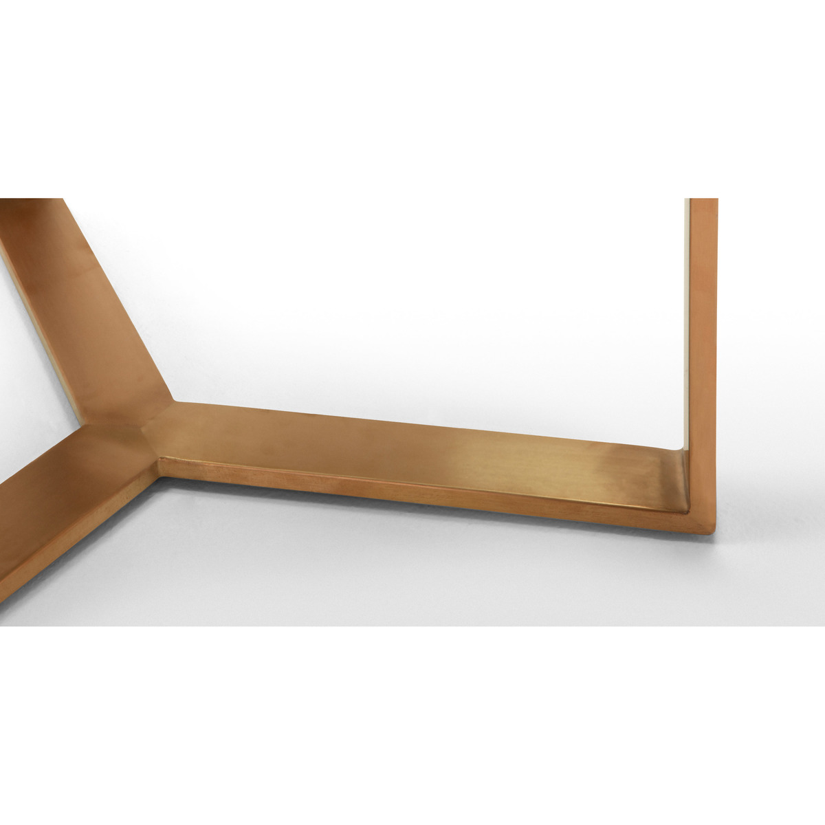 Aula Side Table, Brushed Copper and Green Glass – image 5