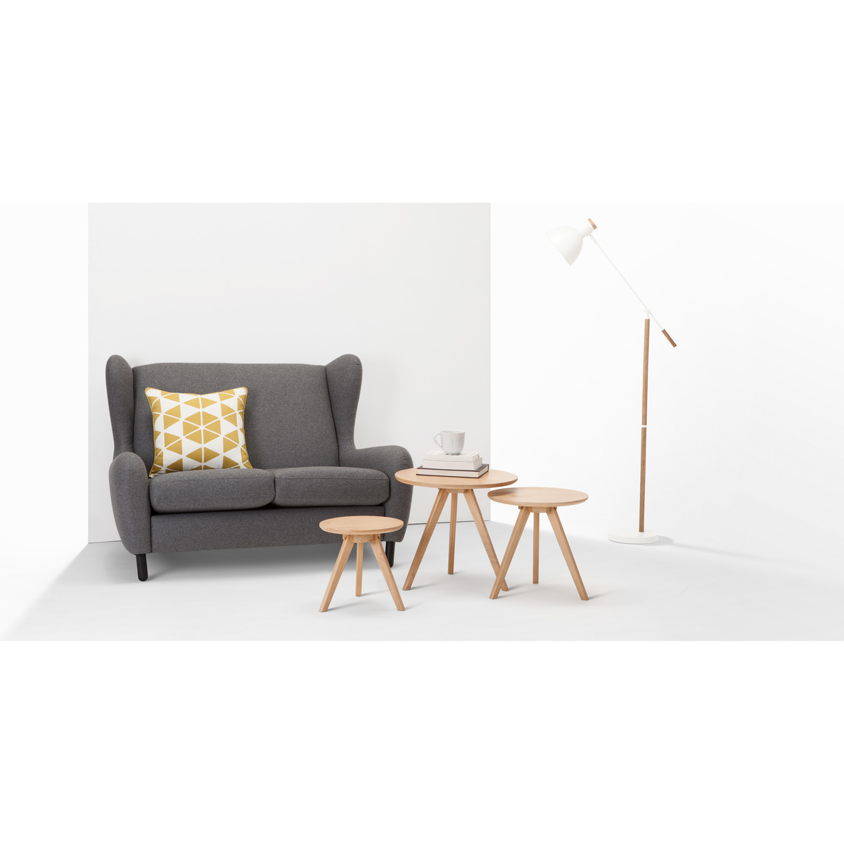 Set of 3 Orion Side Tables, Natural – image 2