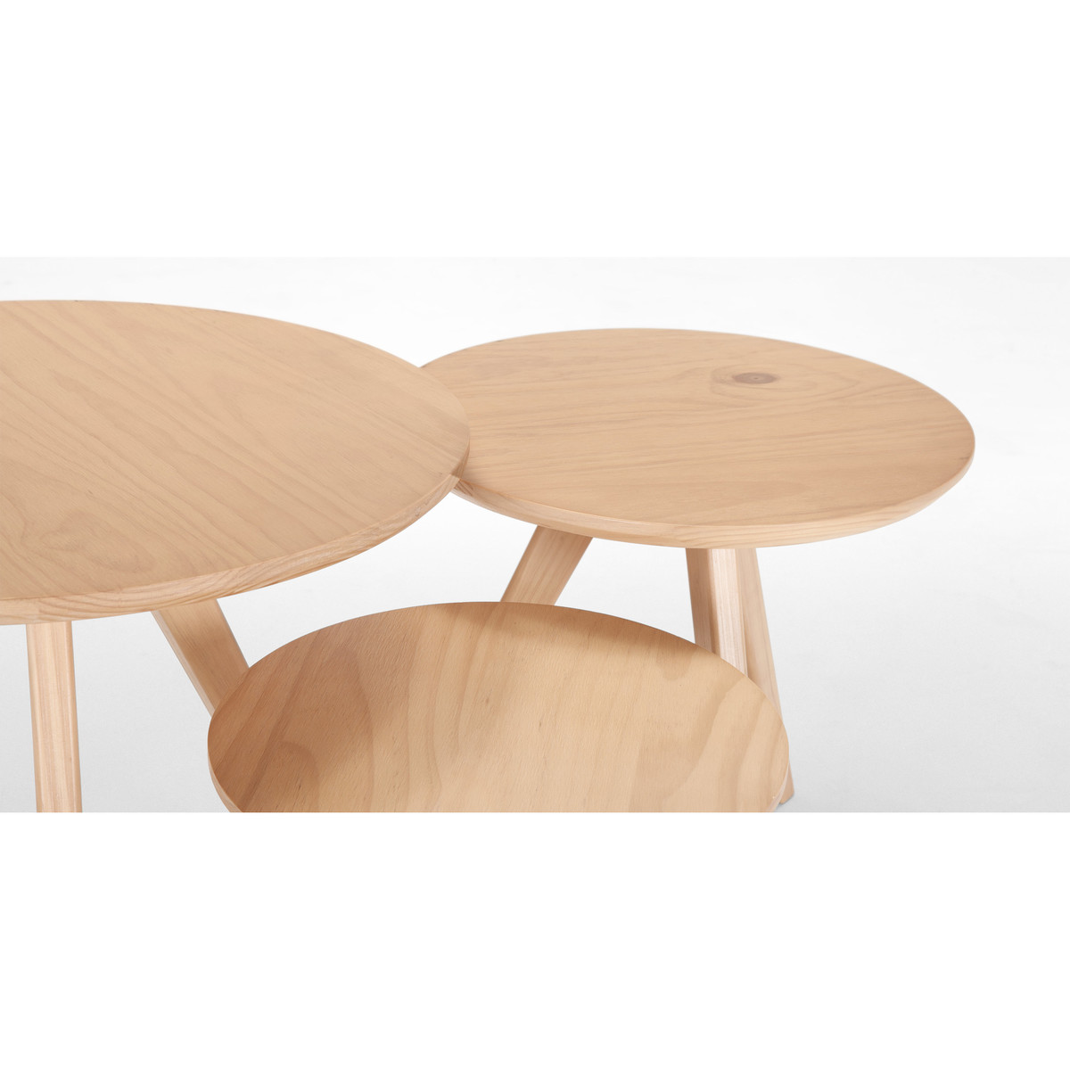 Set of 3 Orion Side Tables, Natural – image 3