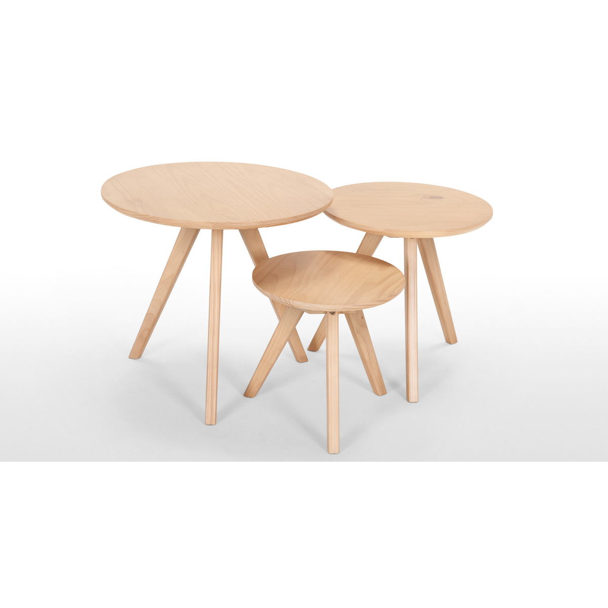Set of 3 Orion Side Tables, Natural – image 4