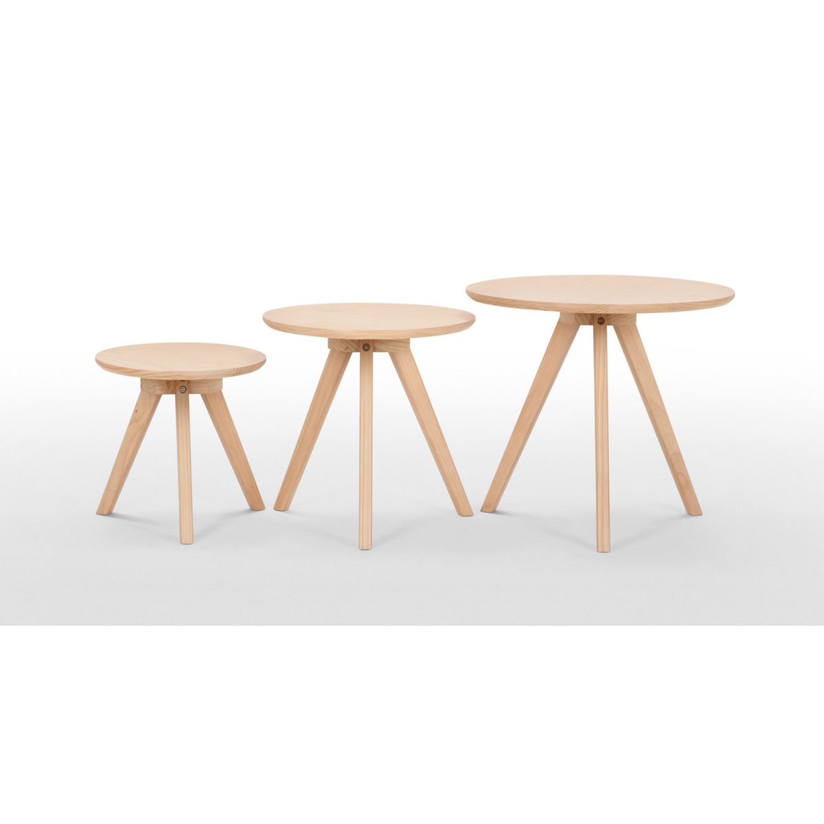 Set of 3 Orion Side Tables, Natural – image 5