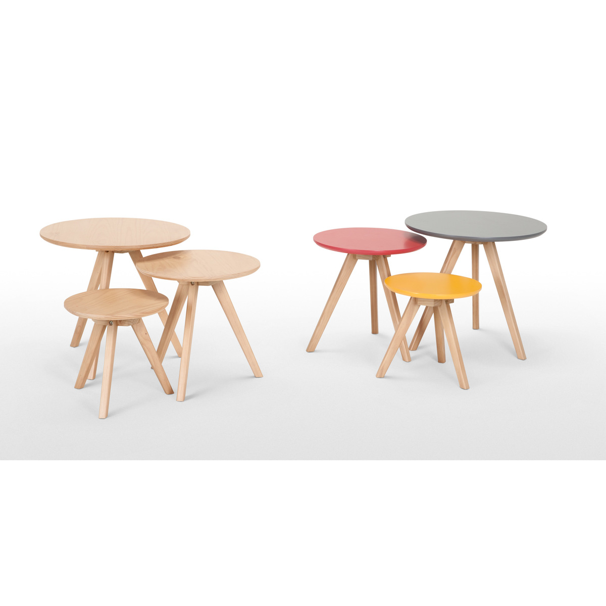 Set of 3 Orion Side Tables, Natural – image 6