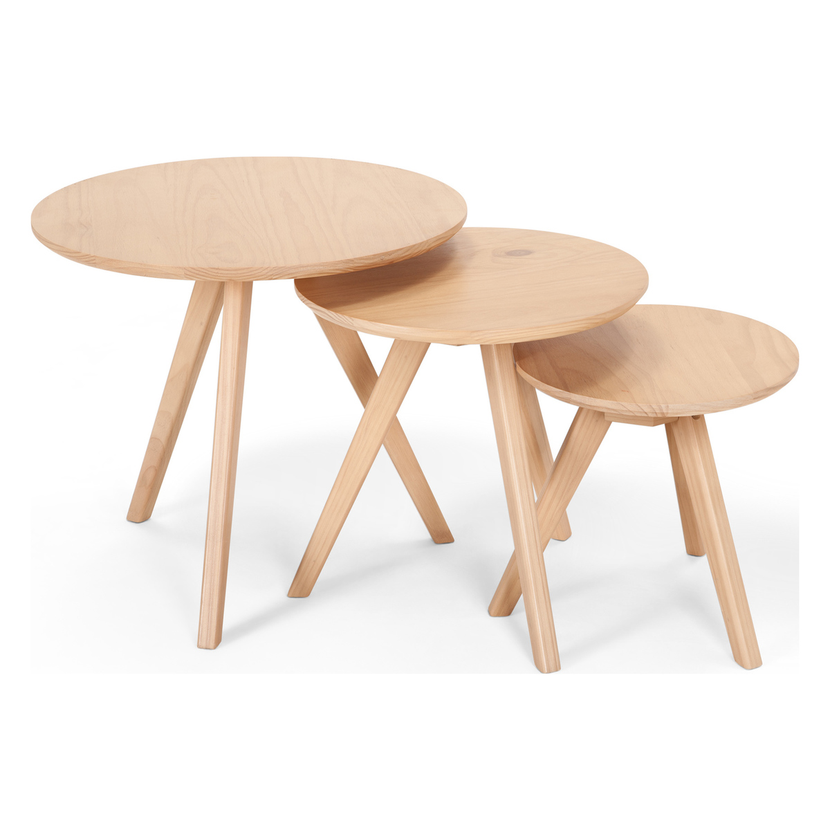Set of 3 Orion Side Tables, Natural – image 1
