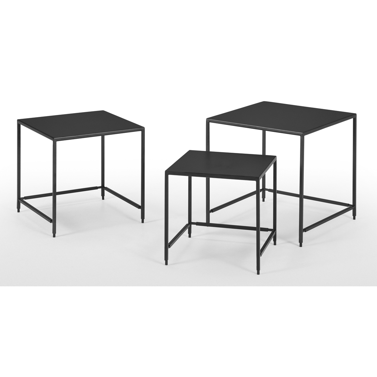 Solomon Nest of 3 Side Tables, Black – image 4