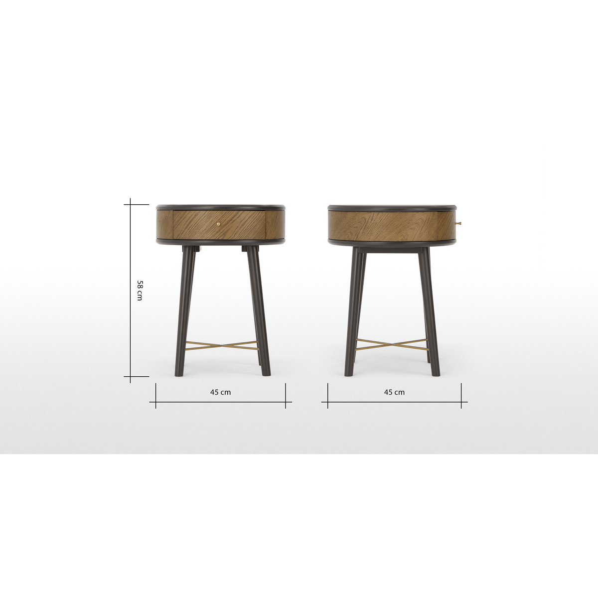 Belgrave Side Table With Drawer, Dark Stained Oak – image 7