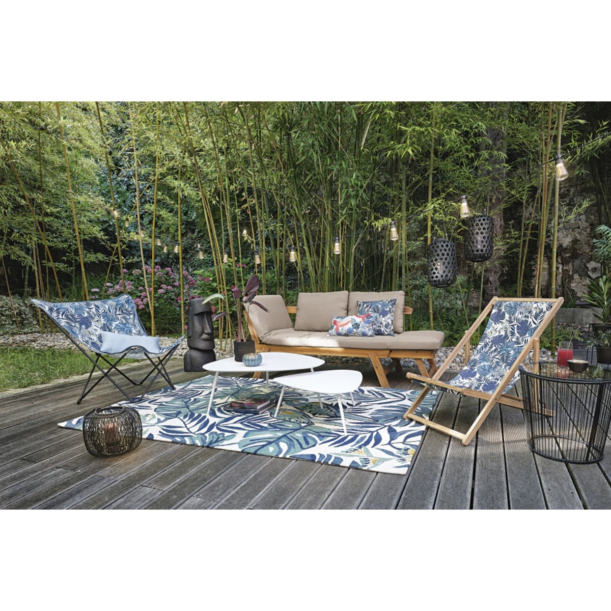 Glass and Black Wire Side Table – image 4