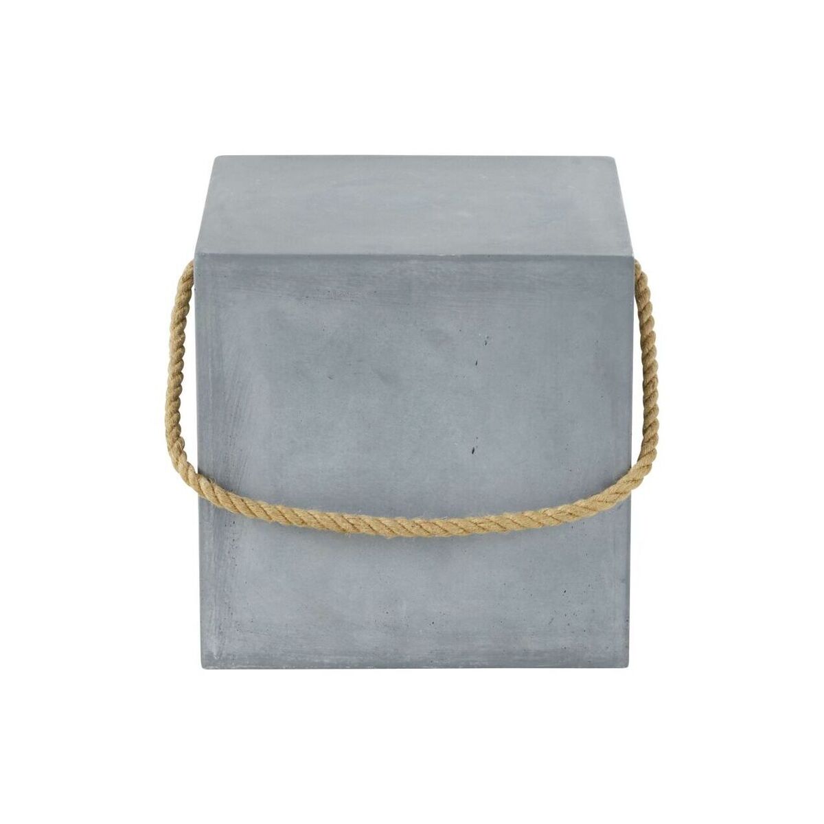 Cement side table with rope handle – image 2