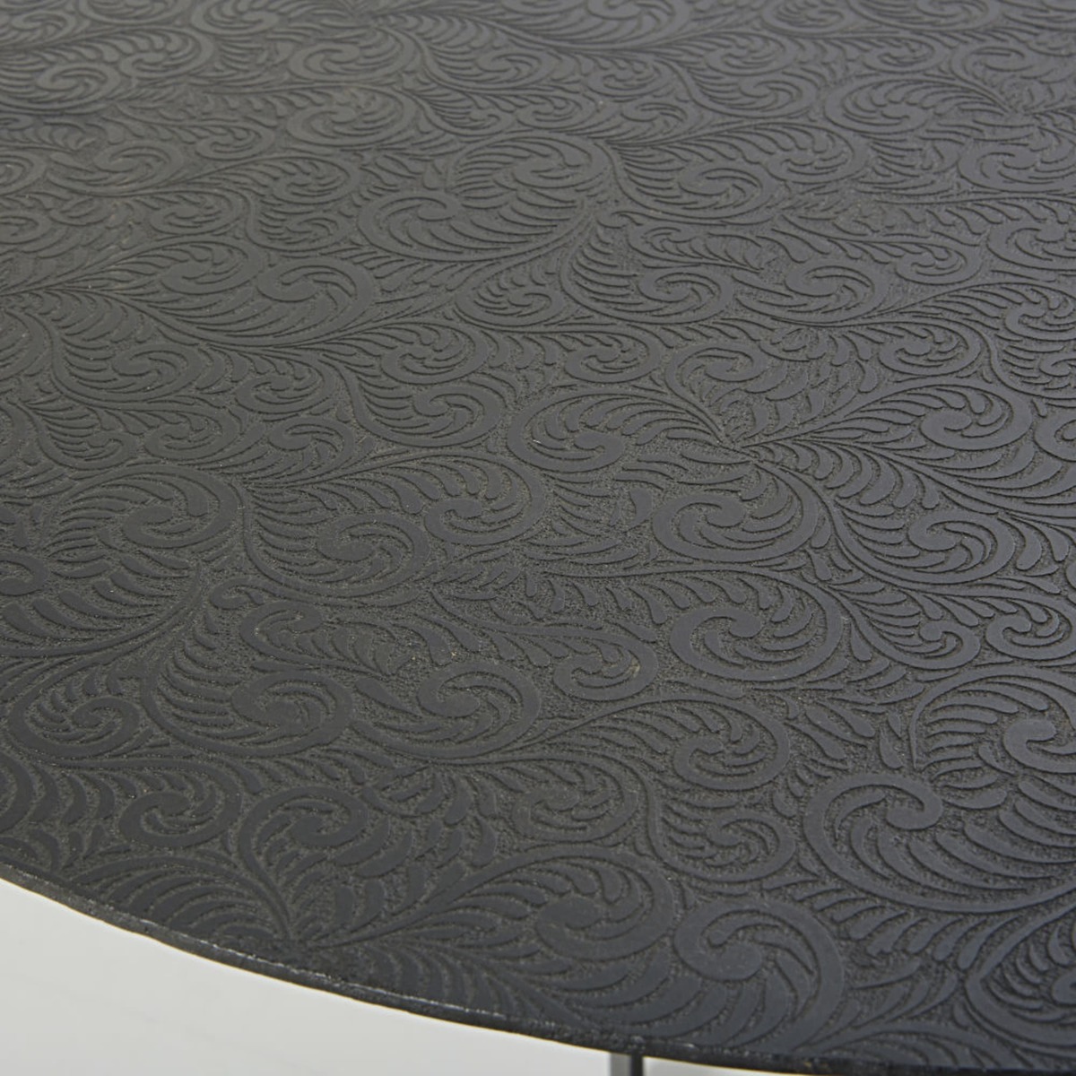 2 Sculpted Black Metal Side Table – image 2