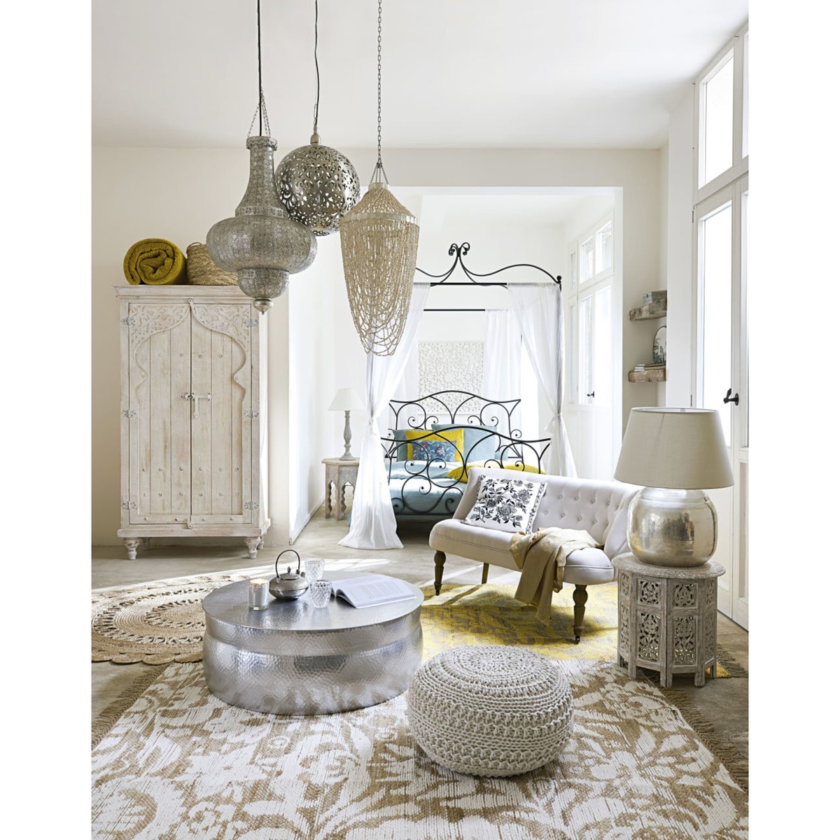 Hammered Aluminium Coffee Table Nomade – image 3