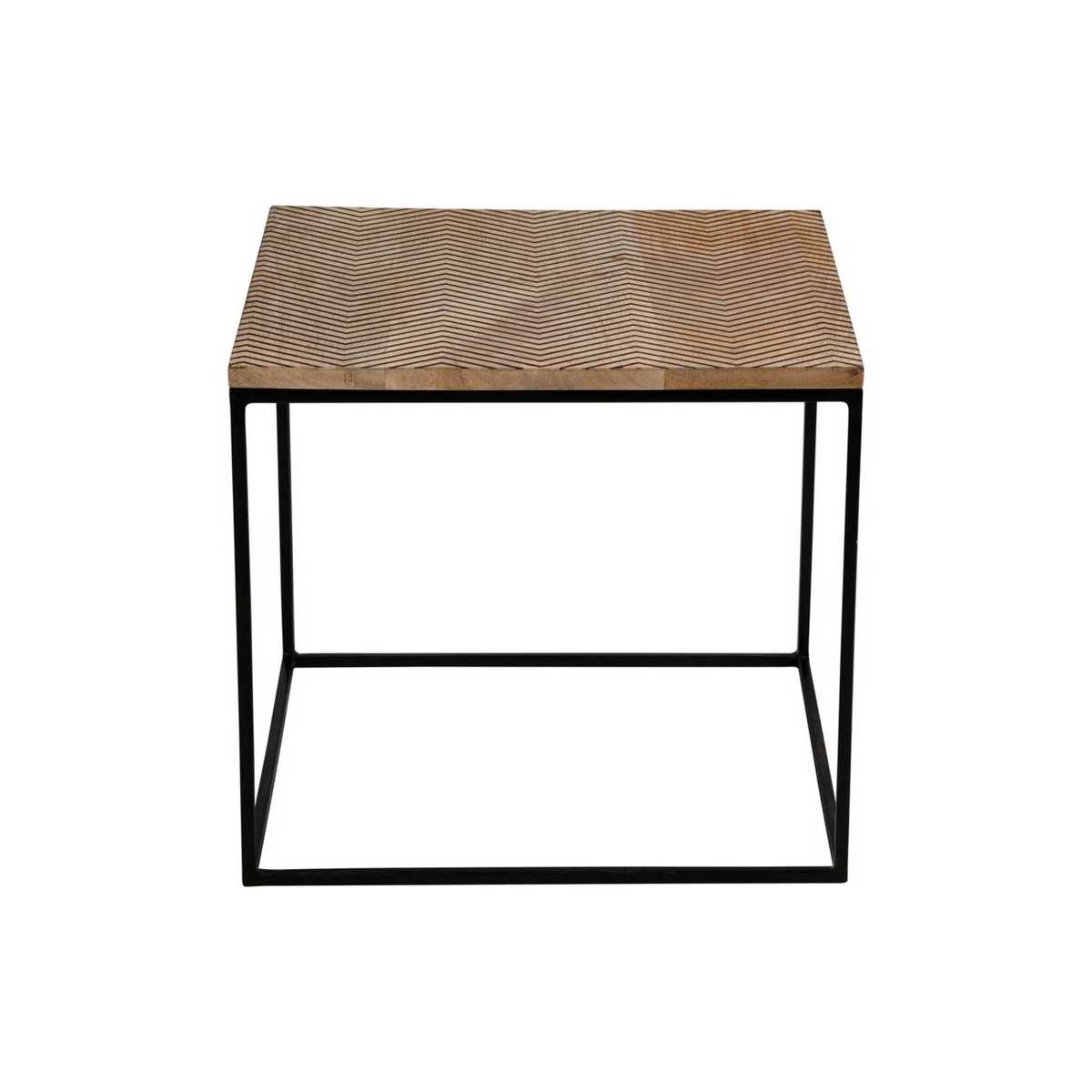 Black metal and printed mango tree side table – image 2