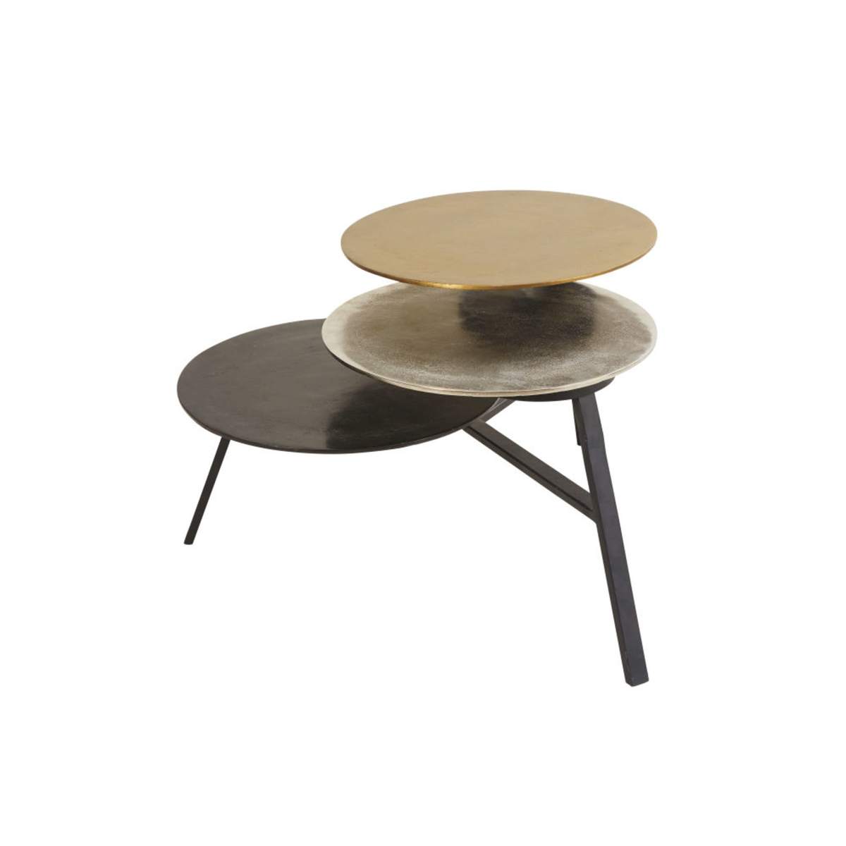 Side Table with 3 Removable Metal Trays – image 3