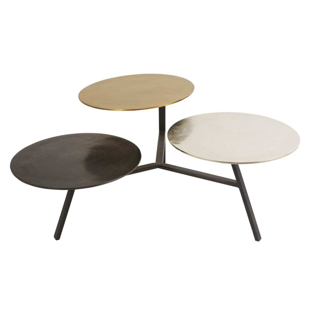 Side Table with 3 Removable Metal Trays – image 4
