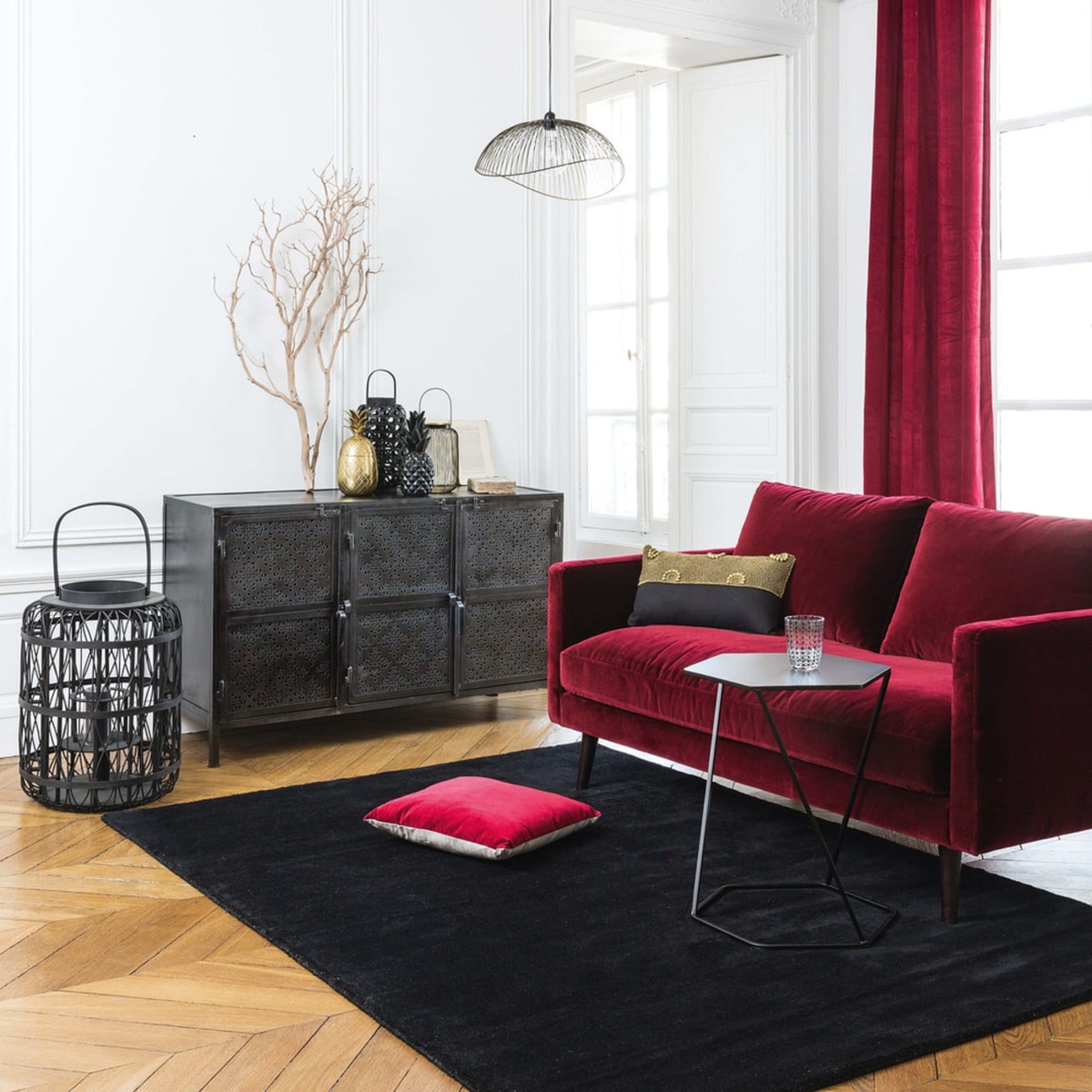 CURTIS metal side table in black W 45cm – image 8