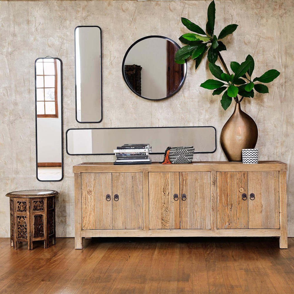 carved wood side table W 46cm – image 5