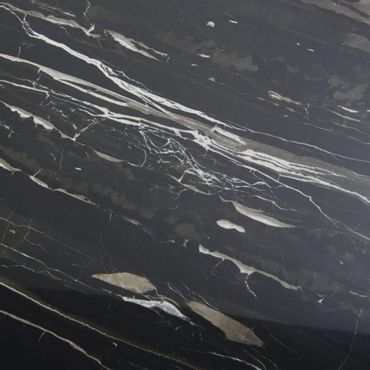 Marble and Black Metal End Table – image 4