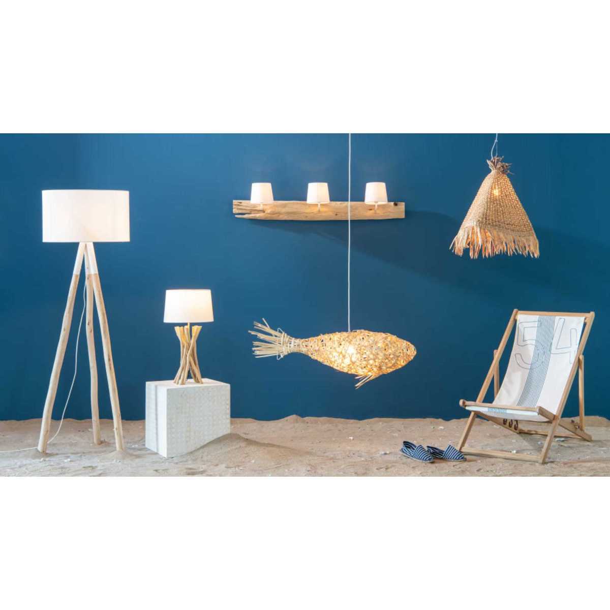 Whitewashed Carved Mango Side Table – image 4
