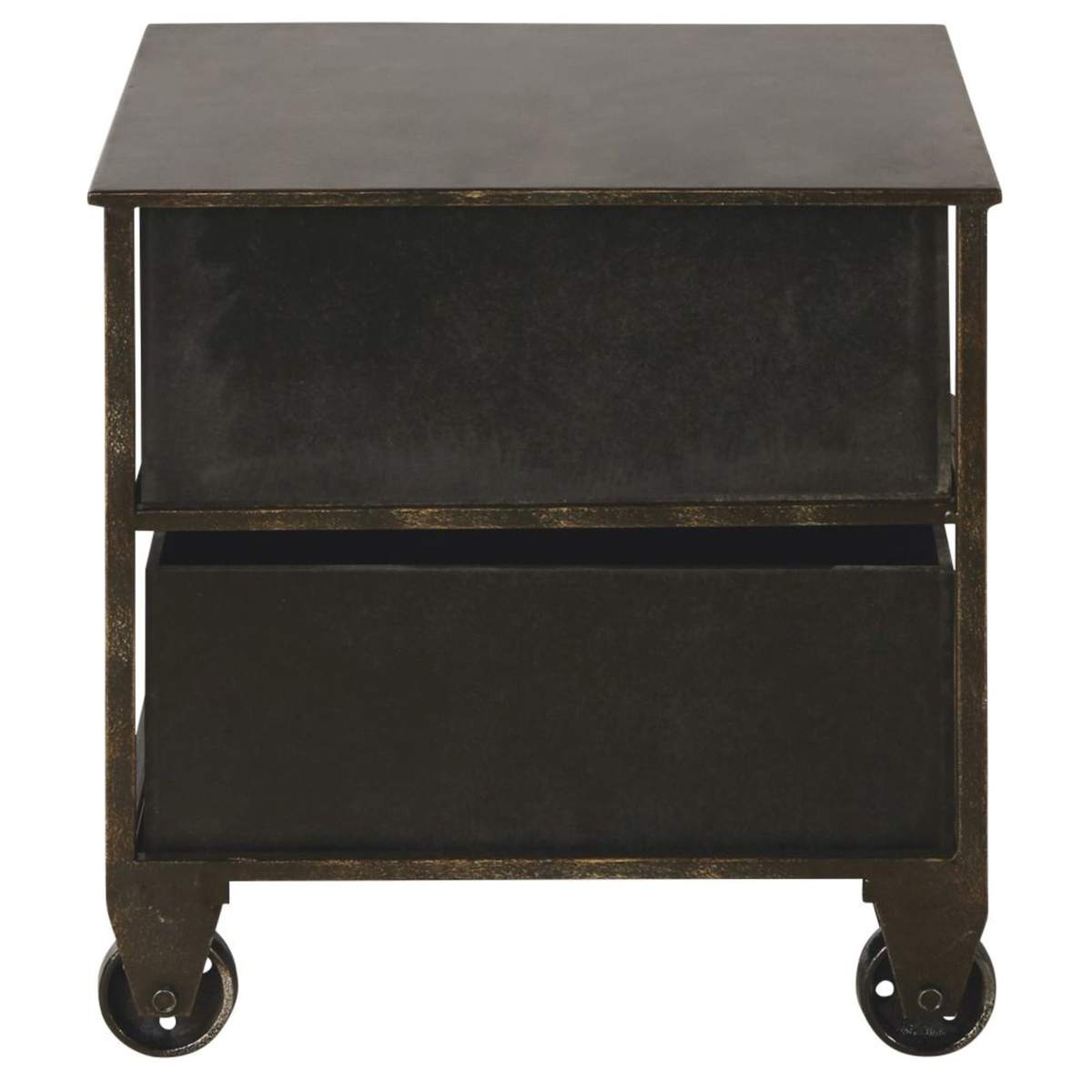 NATHANIEL metal side table on castors W 39m – image 3