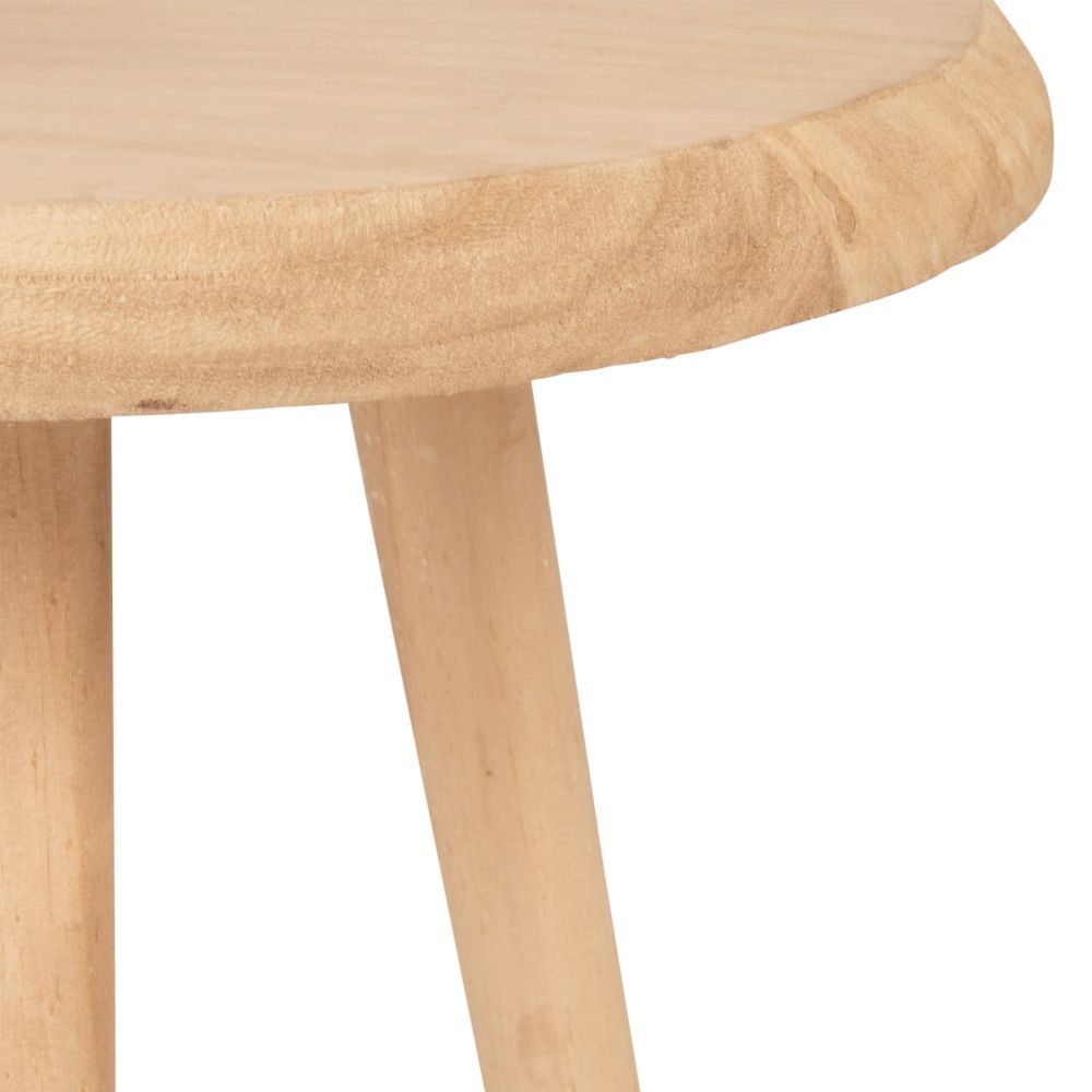Oval paulownia side table – image 3